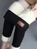 Kobiety legginsy zimowe aksamitne polarowe wyłożone szczupłe wysokie talia chude kobiety Leggins Spodnie termiczne ciepłe ubrania 220906