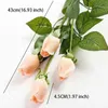Finto verde floreale 15 pezzi fiori di rosa bouquet artificiale di seta per la cerimonia nuziale nuziale doccia casa giardino decorazione della tavola regalo di San Valentino J220906