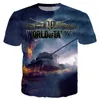 T-shirt da uomo 2022 Camicia da uomo di moda Top Game World Of Tanks Stampa magliette Estate Casual Streetwear T-shirt Drop TK-58