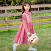 Robes de fille filles robe à manches longues décontracté automne printemps vêtements en vrac Plaid mignon enfants mode enfant en bas âge enfants filles vêtements enfant