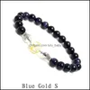 Beaded Strands Luxe Lapis Lazi Bracelet Cristal Clair Perles Rondes Mticolor Pierre Naturelle Strand Bracelets Pour Femme D Dhseller2010 Dhu7H