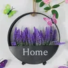 Fiori decorativi Lavanda in vaso artificiale Vaso da fiori da parete in ferro Pantaloni Bonsai Cucina da interno per esterni Decorazione da tavolo per ufficio