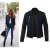 Women's Jackets Autumn Winter Leisure Fashion Solid Jacket Oneck Zipper Stitching Quilted Bomber jacket Coats 220907