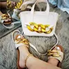 Chaussures de robe Dernière PU italien avec pantoufle en métal assorti sac à main ensemble loisirs d'été femmes plat et sac à assortir