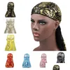 Beanie/Skull Caps Floral Durag Bandanas Long Tail Pirate Hats Turban Hair Accessories Pannband Hatt f￶r kvinnor M￤n