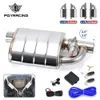 Stainless Steel Single Exhaust Muffler 2.5 inch 3" 3.5" IN/OUT Tip On Dump Valve Exhaust Cutout with Wireless Remote Controller Set PQY-EMP98/99-ACC/ACC02