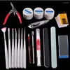 Nail Art Kits Professional UV Lamp Brush Remover Tips Glue 36W GEL Acrylic Liquid Powder Glitter Clipper Primer File