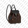 M45205 M45515 MONTSOURIS PM elegant women genuine cowhide leather emobss canvas buckle backpack satchel purse shoulder bag