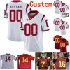 Abbigliamento da football americano universitario Maglie college NCAA College USC Trojans 18 JT Daniels 29 Vavae Malepeai 6 Michael Pittman Jr. 14 Sam Darnold Calcio personalizzato cucito