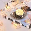 Струны железные алмазные светодиодные светильники батарея гирлянда сказочная лампа комната рождественская свадебное украшение фонаря