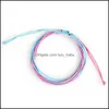 Other Bracelets Bohemian Thread Bracelets Bangle Handmade Braided Rope Boho Mticolor String Weave Bracelet Q514Fz Drop Delive Lulubaby Dhosa