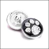 Other Colorf Crystal Paw Snap Button Jewelry Components Oil Painting 18Mm Metal Snaps Buttons Fit Bracelet Bangle Noosa Dhseller2010 Dhbg4