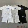 Herren T-Shirts Herren Damen Weiß Blau Handtuch Stickerei Kurzarm Shorts Set Frühling Sommer Mode Streetwear T-Shirt