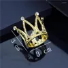 Haarspangen Großhandel Kleine Metallkrone für Jungen Mädchen Baby Geburtstag Prom Tiaras Perlen Schmuck Kuchen Ornamente Kopfschmuck