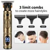 Hair Trimmer Professional For Men Barber Clippers T Blade 0Mm Gapped Edgers Beard Cordless Usb Charging Electric Haircut Topscissors Amzfz