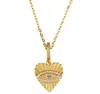 Ювелирные ожерелья подвески Глаза Дева Мэри Цепное ожерелье Циркония Ювелирные украшения Кубический кристалл CZ Fashion Charm AH24