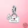 925 Silber Charm Perlen baumeln Farbe Anhänger rosa Emaille Reise Bead passen Pandora Charms Armband DIY Schmuck Zubehör