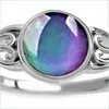 Ringas de banda Sensor de temperatura Descolora￧￣o Lady Ring Jewellery Girls Women Plated Sier Fashion Color Change Rings Original Vipjewel DH7SY