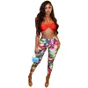 Trend Women's Printed Pants Sexy Elastic Slim Trousers Hip High Waist Workout Yoga Leggings Streetwear Sweatpants