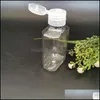 Storage Bottles Jars Empty Hand Sanitizer Bottle Transparent Plastic Octagonal Lotion Bottles 60Ml Pet Reusable Portable Outdoor Bot Dhlii