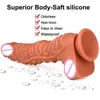 Godes Réaliste Gode Doux Double Couche Silicone Énorme Ventouse Pénis Jouet Lesbien Faux Dick Gros Godes Anal Adult Sex Toys pour Femme 0803