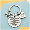 Key Rings Inspirational Key Chain 2021 Graduation Gift Keychain Stainless Steel Heart Pendant Keyrings For Friends Girls Bo Newdhbest Dheop