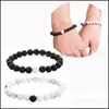 Beaded Strands 2 Sets Of Combinations To Adjust The Calm Lava Rock Fragrance Bracelet - Meditation Healing Natural Esse Dhseller2010 Dh0Vv