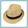 Stingy Brim Hats Men Panama Hat St Cap Summer Sun Hats Mens Man Outdoor Stingy Brim Caps Adt Fashion Accessories Gift Drop Delivery 2 Dhxnf