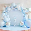 Autres fournitures de fête d'événement Bleu Argent Or Anniversaire Ballon Garland Arch Kit Mariage 1er Anniversaire Ballons Décoration Ballons De Fête Pour Enfants Baby Shower 220906