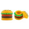 Smoking accessories containers hamburger shape style unique silicone smoke storage