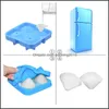 Strumenti per gelato 4 Cell Diamond Ice Cube Tray Bar Strumenti Easy Release Sile Mold Candy Mod per cocktail di whisky e bevande a base di succhi Bl Dh3Bs