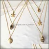 Pendant Necklaces Bohemian Shell Conch Necklace Female Girl Statement Jewelry Gift Gold Drop Delivery 2021 Necklaces Pend Dhseller2010 Dhusk