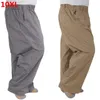 Pantalons pour hommes Grande taille 8XL 11XL 12XL été pour hommes d'âge moyen mince bande élastique taille haute coton pantalon décontracté papa surdimensionné 9XL 8XL 7XL 220907