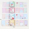 Emballage cadeau 10 livre dessin animé Hamster 6 Flod bloc-notes Kawaii souris pense-bête bricolage Message papier bloc-notes cadeaux pour enfants fournitures scolaires