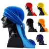 Gorro/cr￢nio tampa de cauda longa bon￩ de turbante feminino chap￩u mens de mulher homem homem chap￩u pirata feminino durag headwraps helwear acess￳rios de cabelo dheco