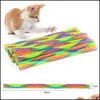 Cat Toys Cat Toys Spring Tube Interactive Catnip Kitten Play Plastic Pet Training Mticolor SupplyCat Drop Delivery 2021 Home Garde Dhan8