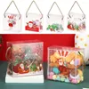 Decorações de Natal 5pcs Biscoitos portáteis para Candy Gift Box Bag Pvc