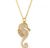 Colliers de bijoux Pendants Collier de chaîne de chevaux Zirconie Jewelry Cumbic Crystal CZ Fashion Charm UD4