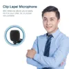 Wireless Lapel Lavalier Microphone Mini Mic Live Streaming Interview Mobile Phone Recording for Smartphone Laptop PC