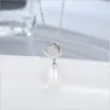 Pendentif Colliers En Argent Sterling 925 Collier De Perles D'eau Douce Naturelles Pour Enfants Filles Cadeau De Noël De Mode Cubique Zircone Pendentifs