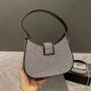 Diamant femmes sac à bandoulière cristal sacs à main été mode aisselles sacs à main luxe fourre-tout Bling Nylon haute qualité classique brillant sac à main