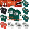 American College Football Wear College Miami Hurricanes Football Jersey 15 Gregory Rousseau 15 Jarren Williams 4 Jeff Thomas 23 Cam'Ron Harris NCAA College Men Wome