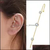 Andere mode Crystal Hook oorbellen Zirconia oorstud