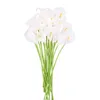 Faux Floral Greenery 10 Piece Artificial Flowers Pu Calla Lily Flores Букеки свадебные украшения поддельные цветы дома украшение искусственные растения J220906