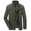 Jaqueta de jaquetas masculinos homens causais algodão windbreaker long mass military Outwear voo plus tamanho 7xl Men's Trench Pocket Casacs