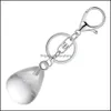 تصميمات المفاتيح تصميم مفتاح Waterdrop Natural Crystal Quartz Stone Keyring Keains for زوجين صديقات الهدايا DIY مجوهرات إسقاط تسليم dhbiy