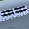 Pour Audi A4 A6 Allroad Wagon ABS Lettres Emblème Avant Arrière Anneaux Badge Car Styling Grille Tronc Fender Logo Autocollant Noir Chrome294l