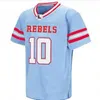 American College Football Wear College 2021 Red Ole Miss Rebels Football Jersey NCAA College 10 Eli Manning 14 Bo Wallace 49 Patrick Willis