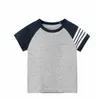 طوول الأطفال العلامة التجارية رسالة صيفية طباعة الأكمام القصيرة قمم Tees Boys Girls tshirts chidlren ملابس رياضية غير رسمية