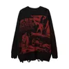 Männer Pullover Ripped Goth Frauen Männer Pullover Vintage Schwarz Übergroßen Gestrickte Pullover Harajuku Anime Y2k Männer Kleidung Mode Ausgefranste Pullover T220906